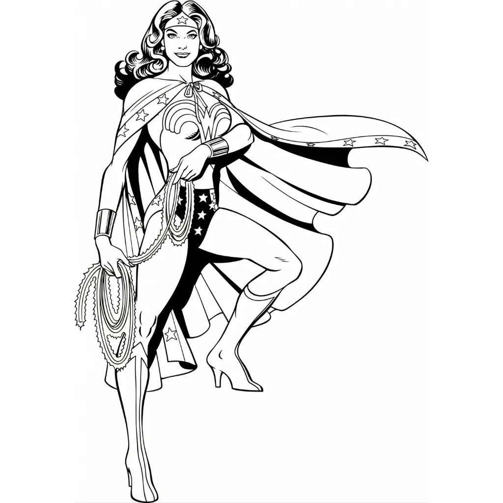 Wonder Woman 12 Malvorlagen für Kinder