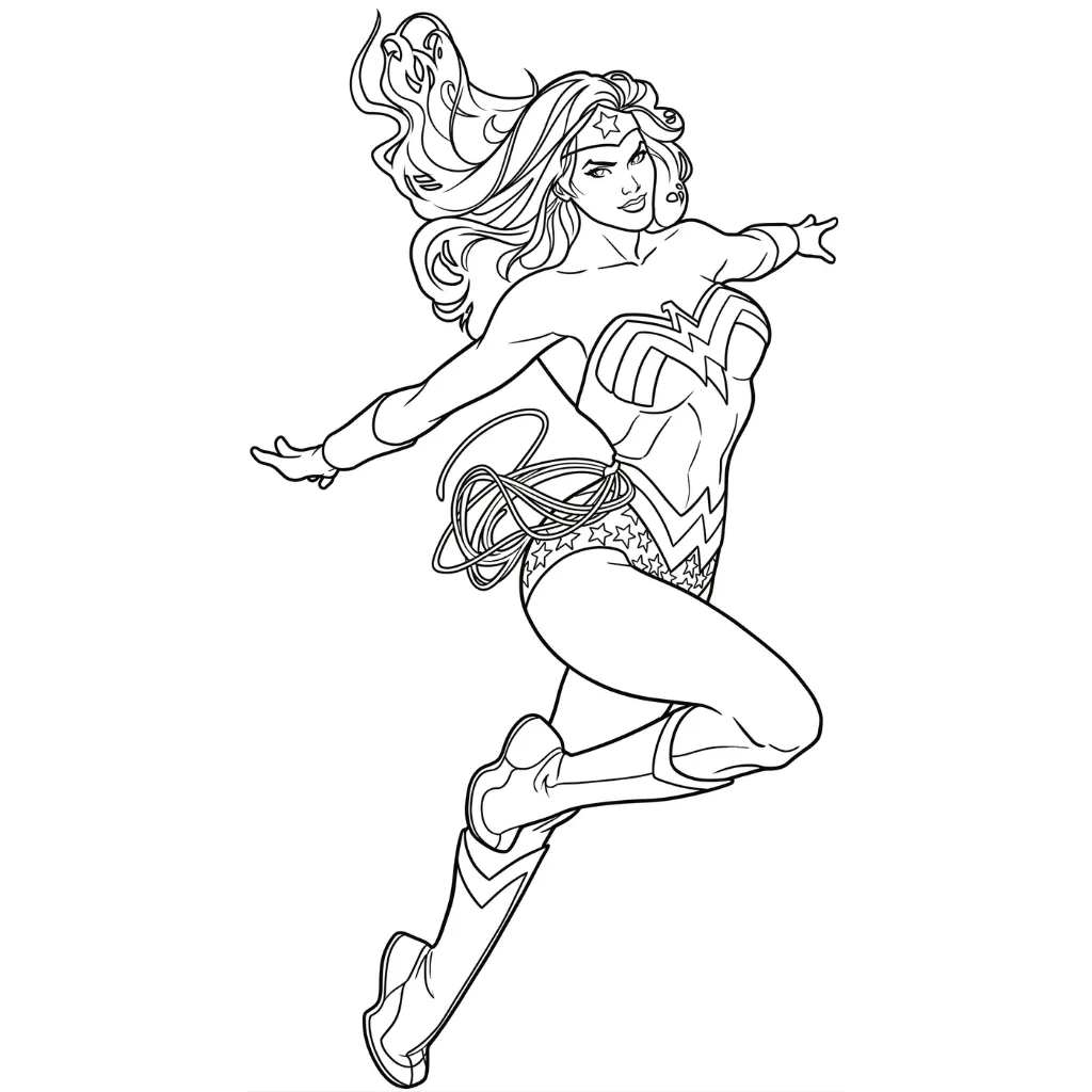 Wonder Woman 14 zum Zeichnen und Drucken
