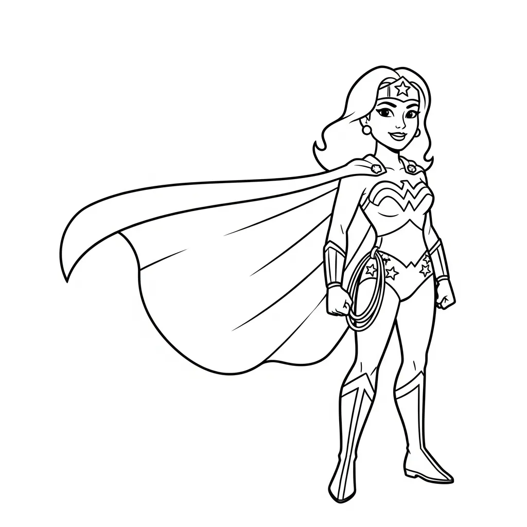 Wonder Woman 17 zum Zeichnen und Drucken