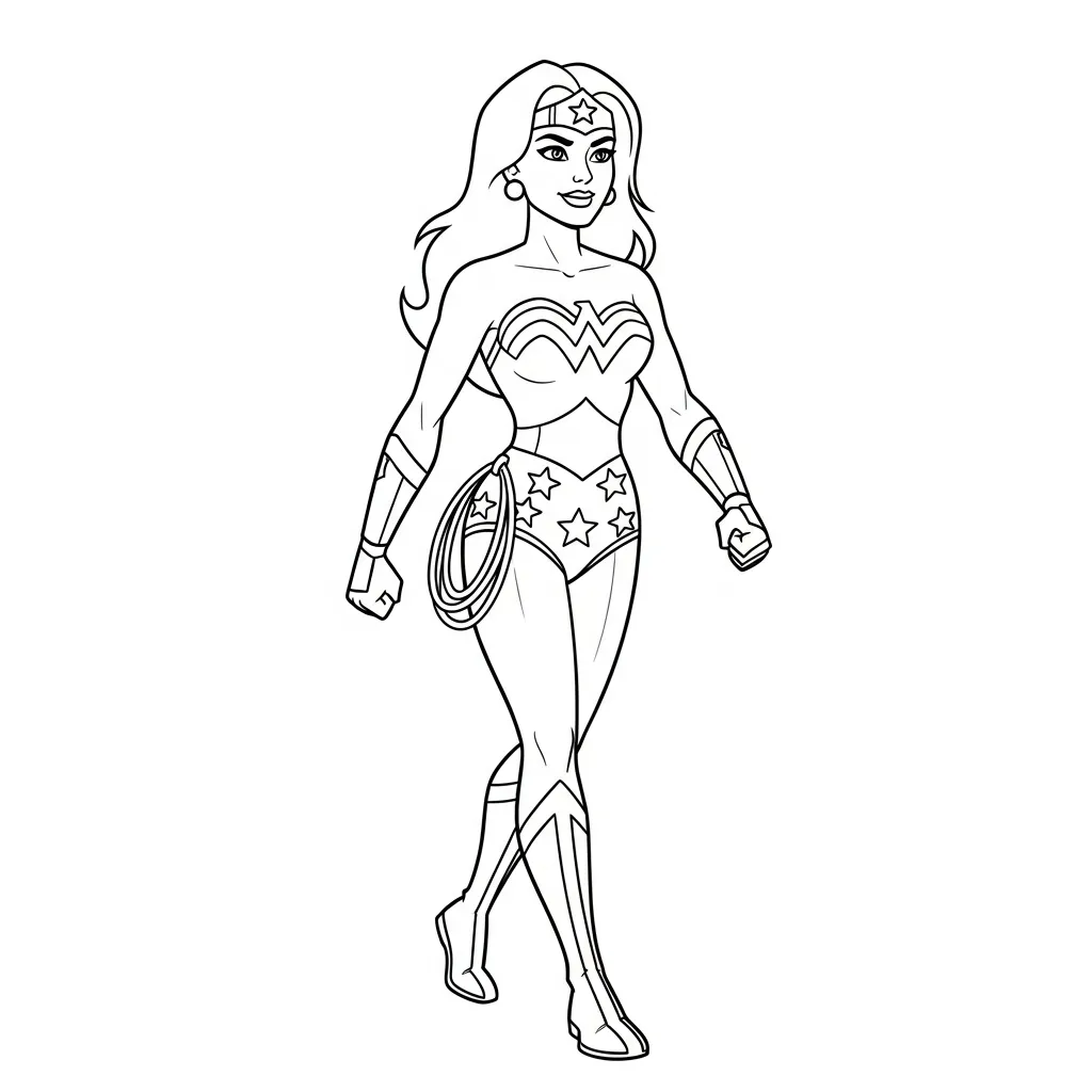 Wonder Woman 19 kostenlose Malvorlagen zum Ausdrucken für Jungen