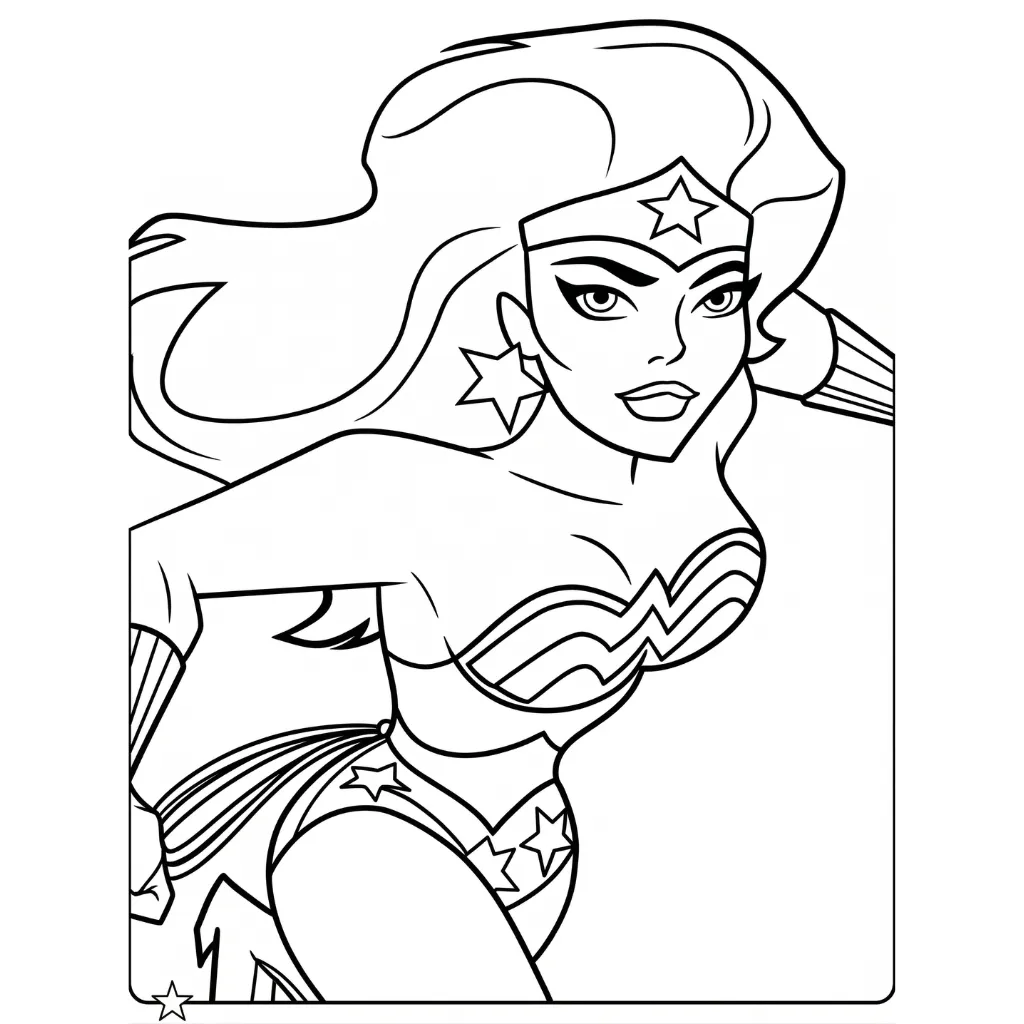 Wonder Woman 2 Online-Malvorlagen für Jungen