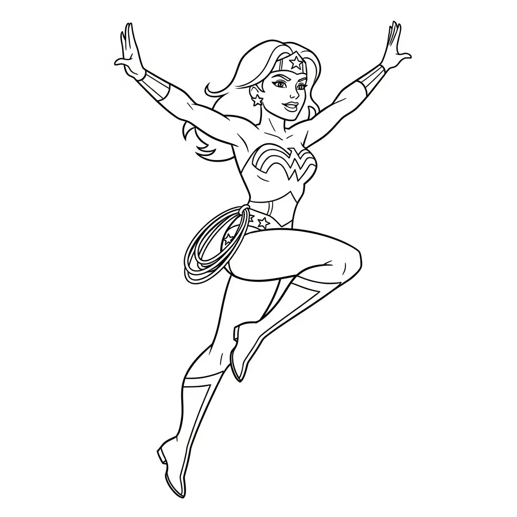 Wonder Woman 20 ausdruckbare Malvorlagen für einen 8-jährigen Jungen