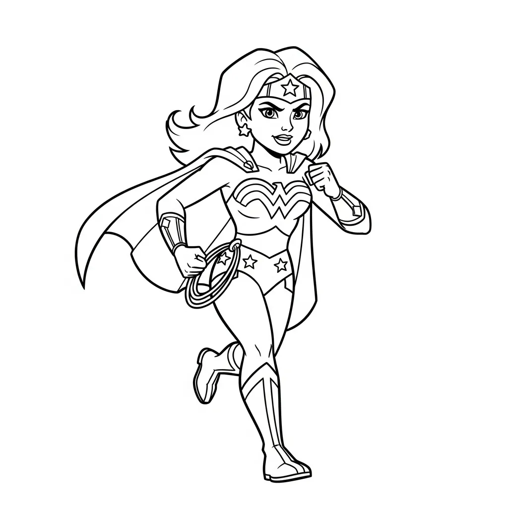 Wonder Woman 21 ausdruckbare Malvorlagen für Kinder