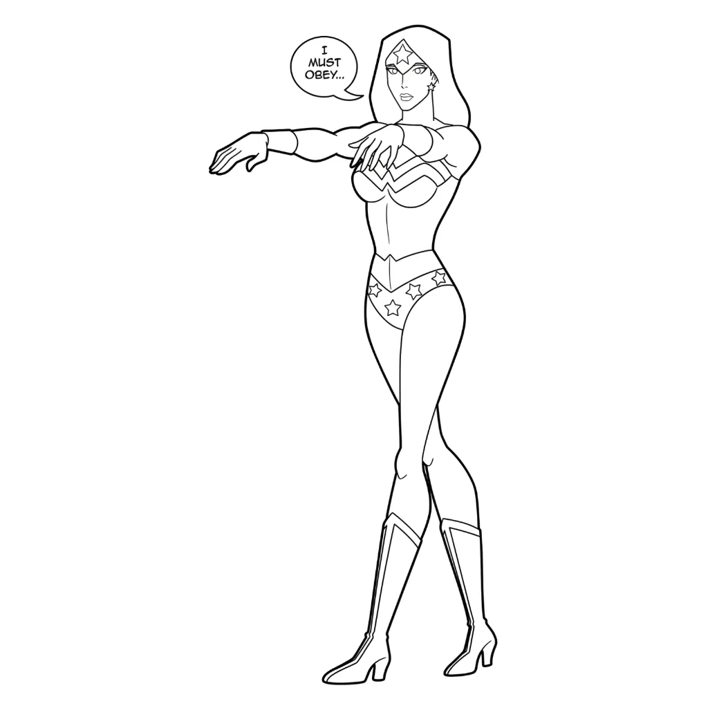 Wonder Woman 6 Malvorlagen für einen 8-jährigen Jungen