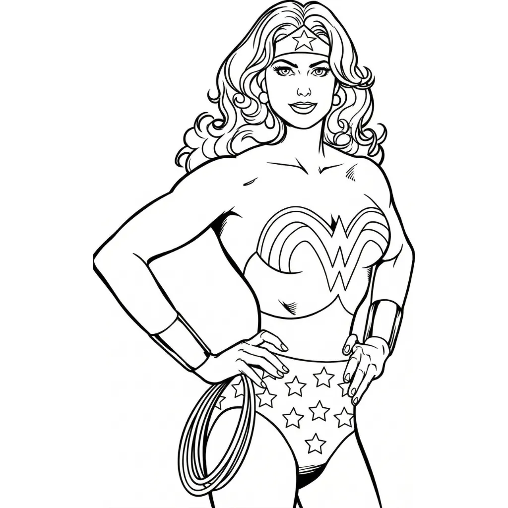 Wonder Woman 7 ausdruckbare Malvorlagen für Jungen