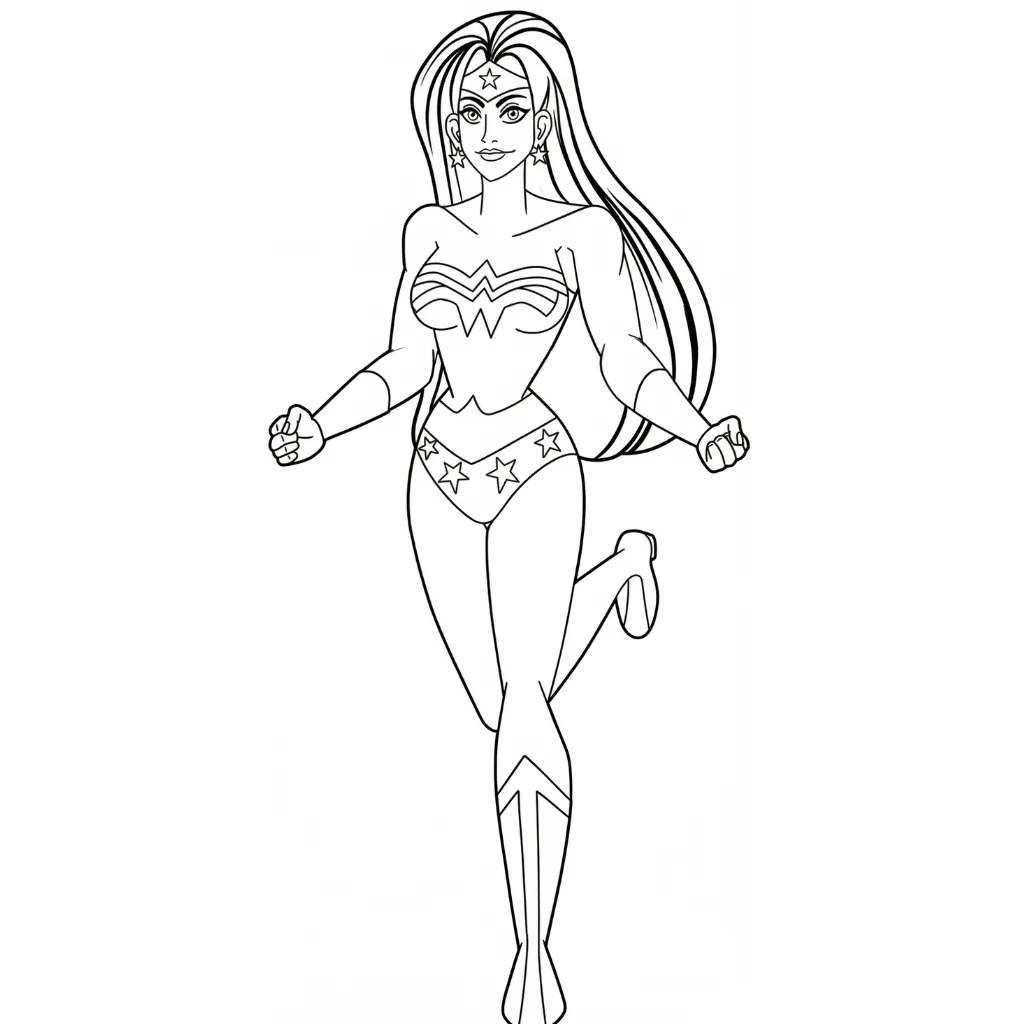 Wonder Woman 9 kostenlose Malvorlagen zum Ausdrucken