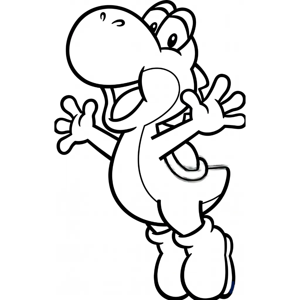 Yoshi 10 coloring page and printable drawing
