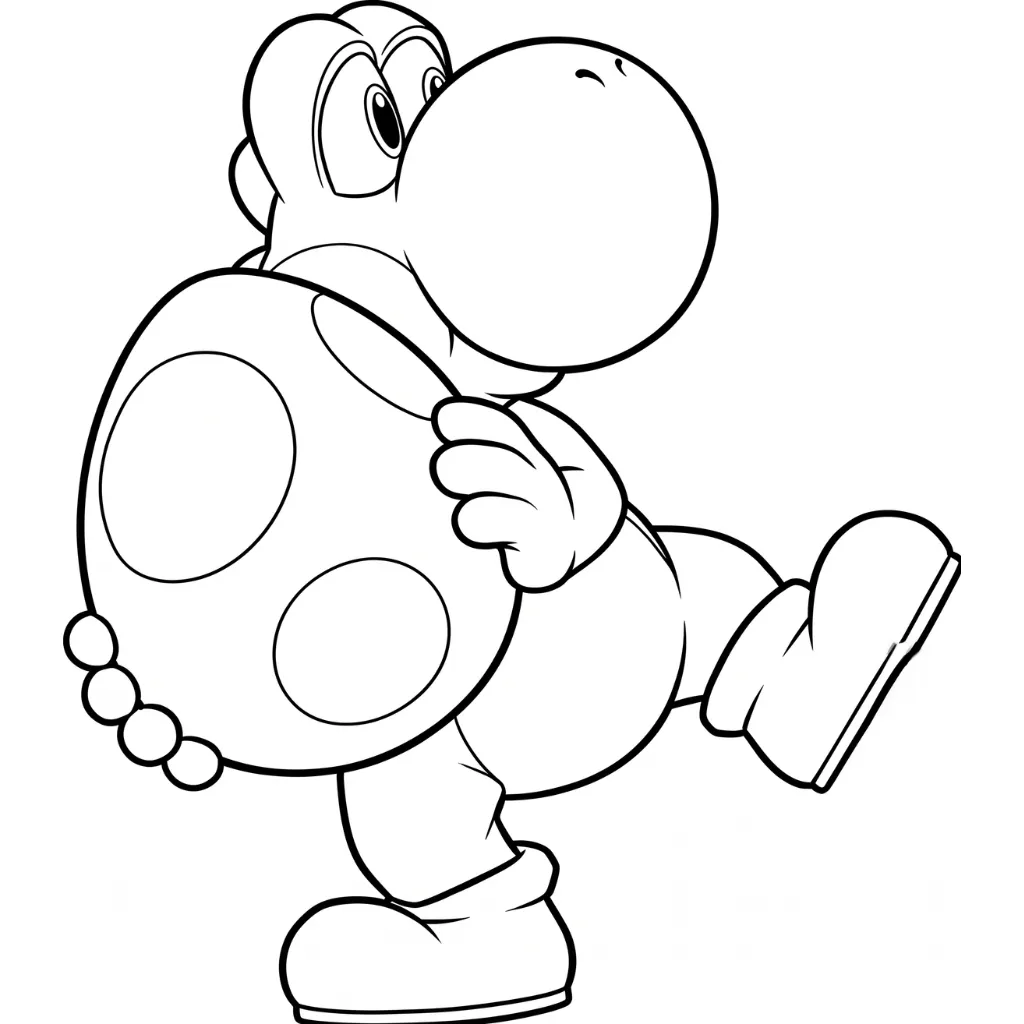 Yoshi 16 coloring page to print for a 12-year-old boy