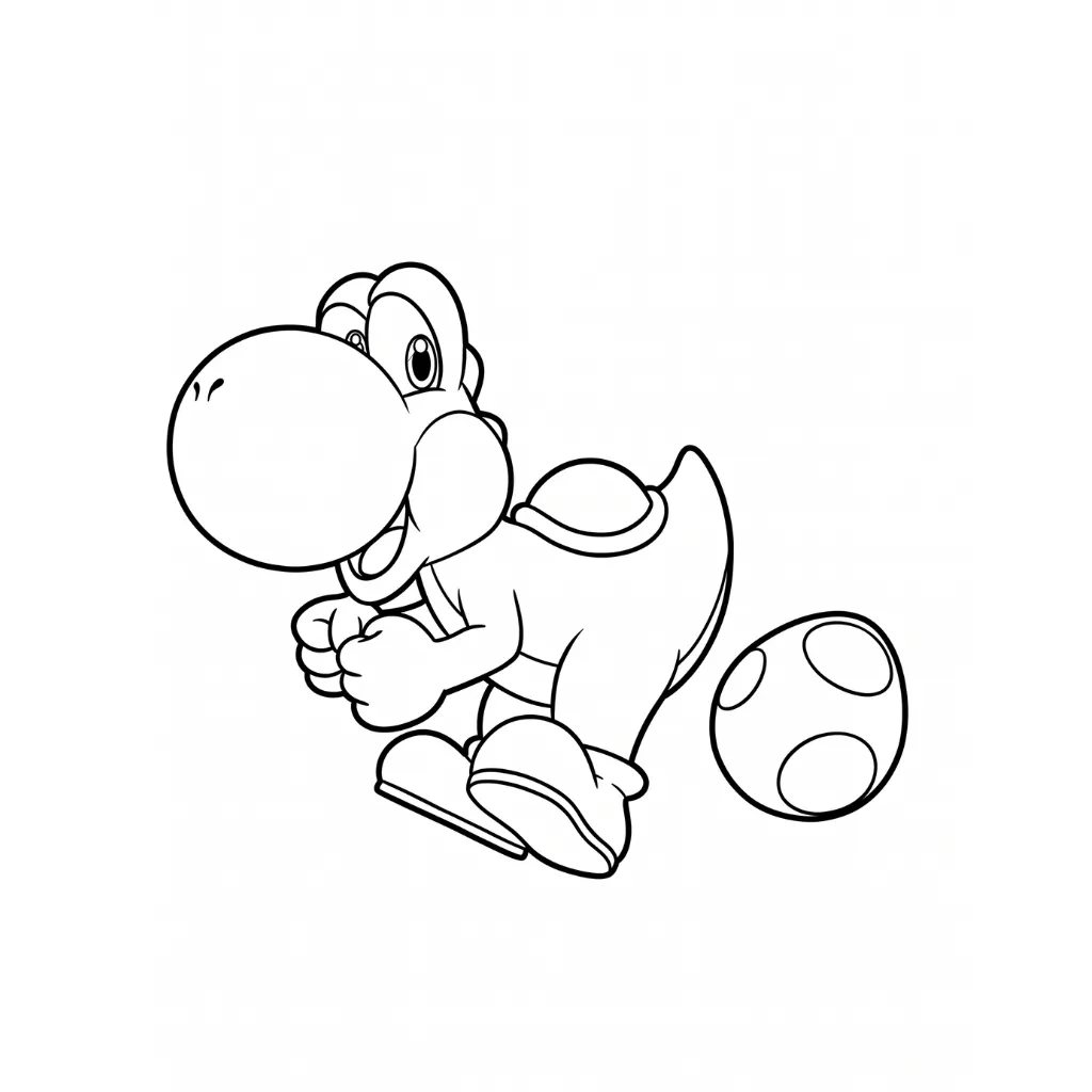 Yoshi coloring page 17 for 10-year-old boy