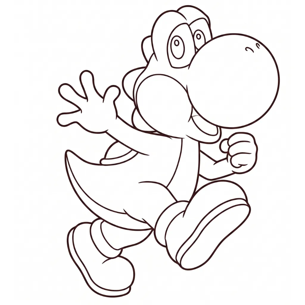 Yoshi 19 free printable coloring pages