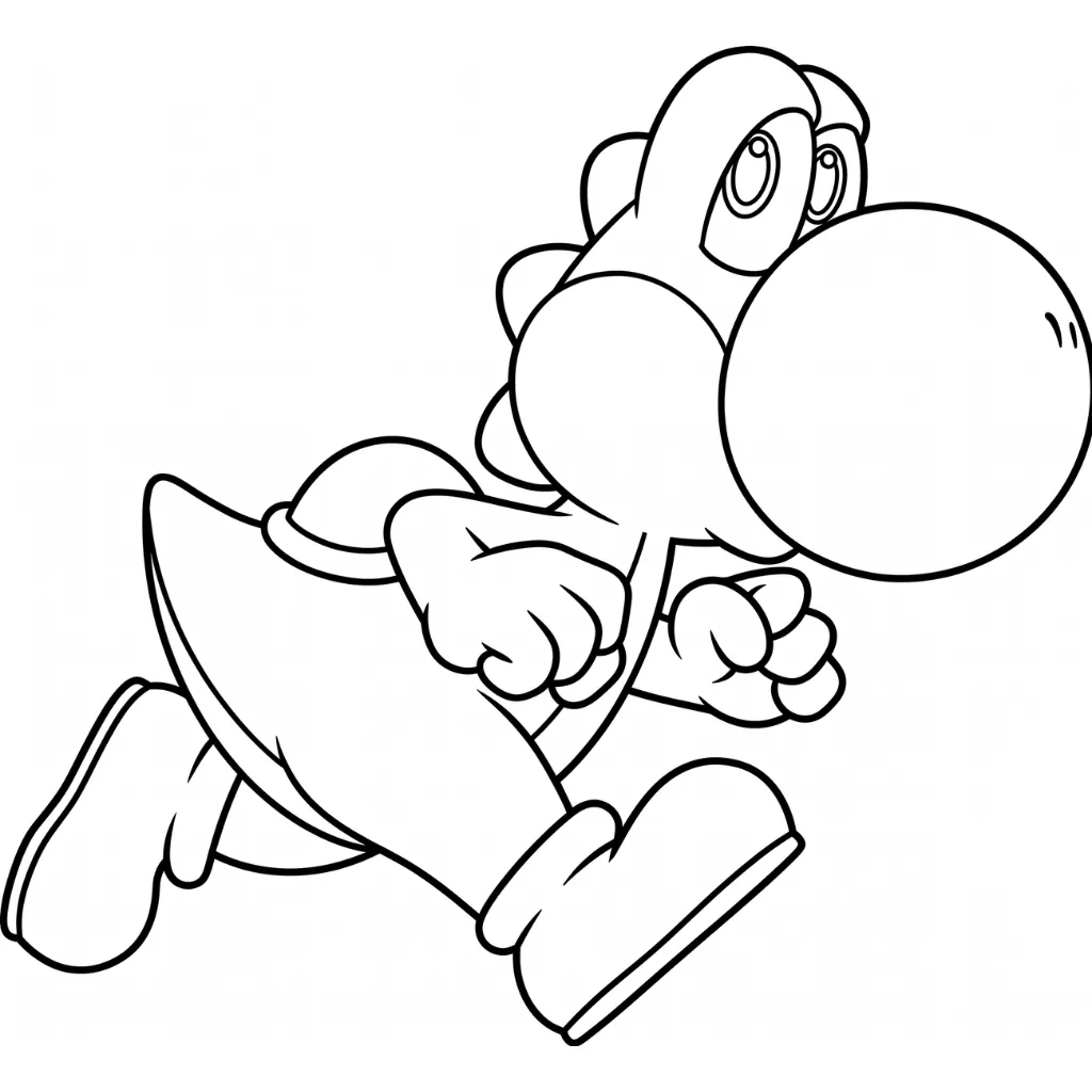 Yoshi 2 coloring page for kids to print