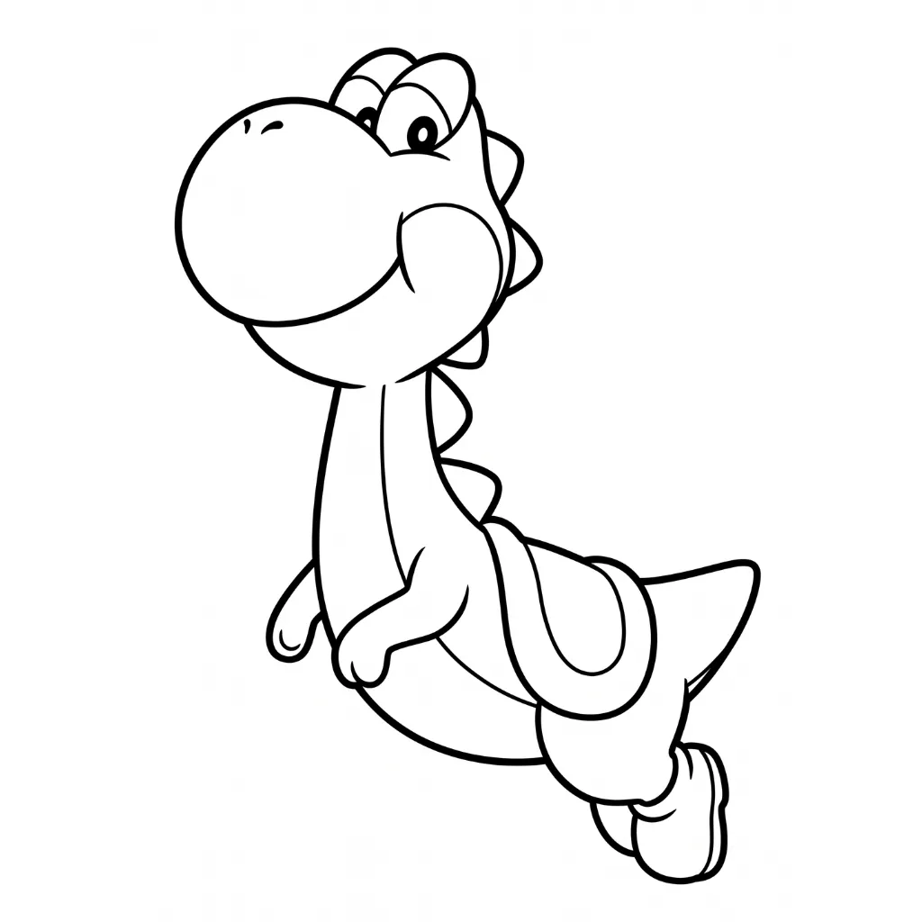 Yoshi 20 coloring page for kids free