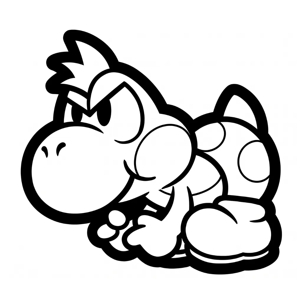 Yoshi 21 coloring page to print for a 10-year-old boy