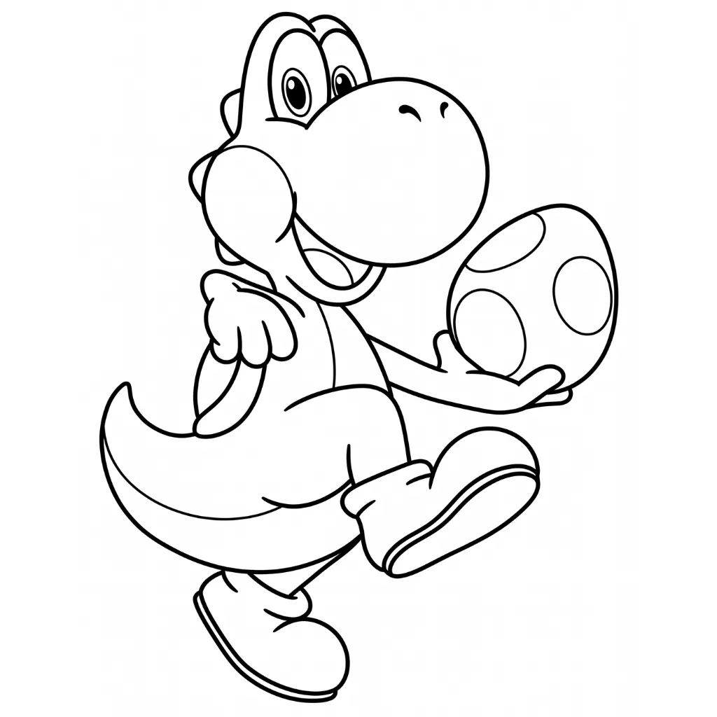Yoshi 3 coloring page to print free pdf