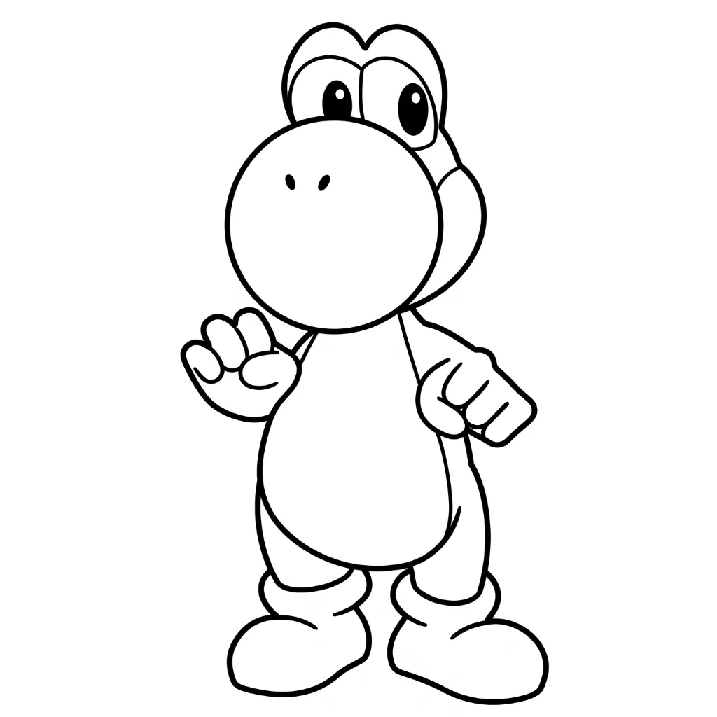 Yoshi 5 coloring page to download