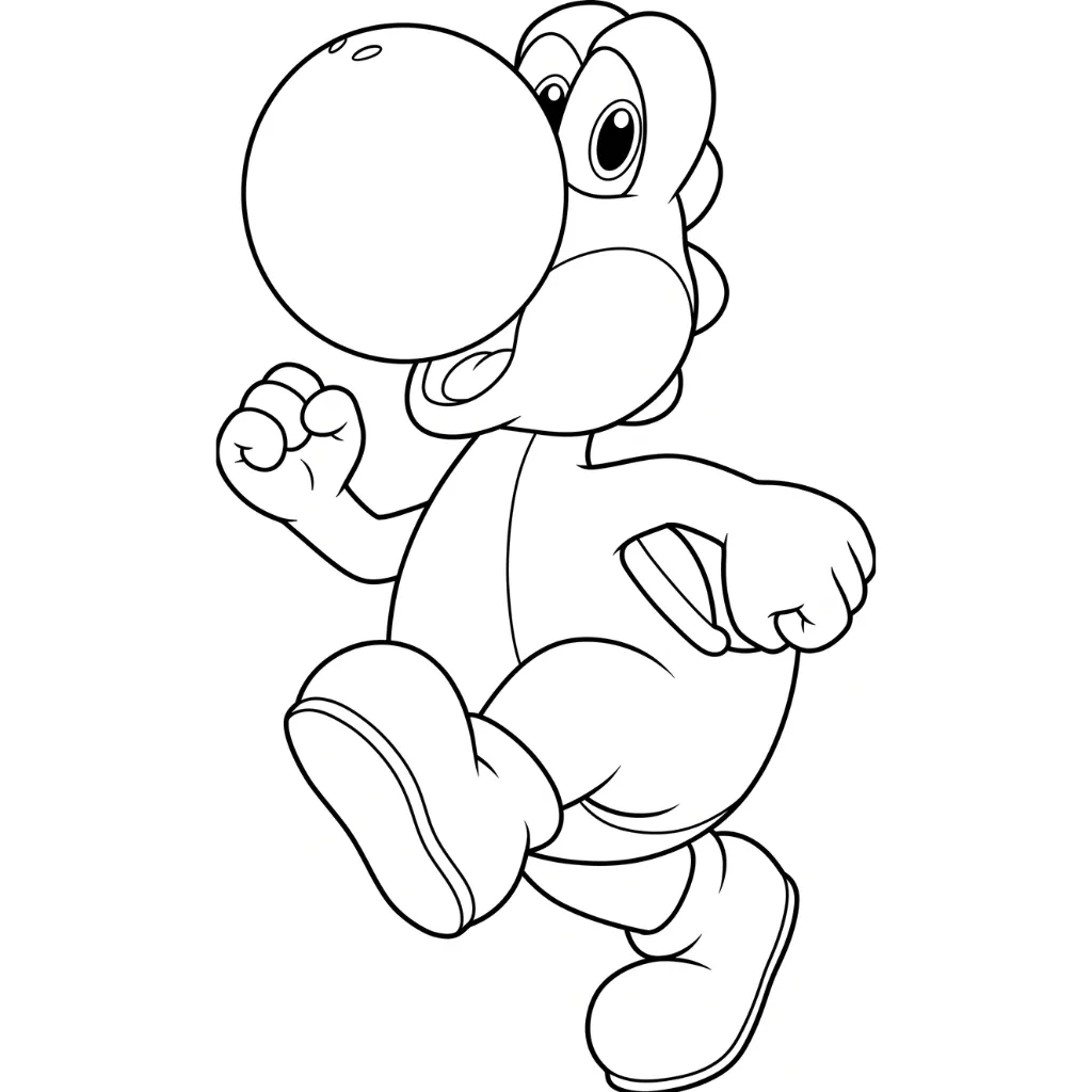 Yoshi 7 coloring page for kids free