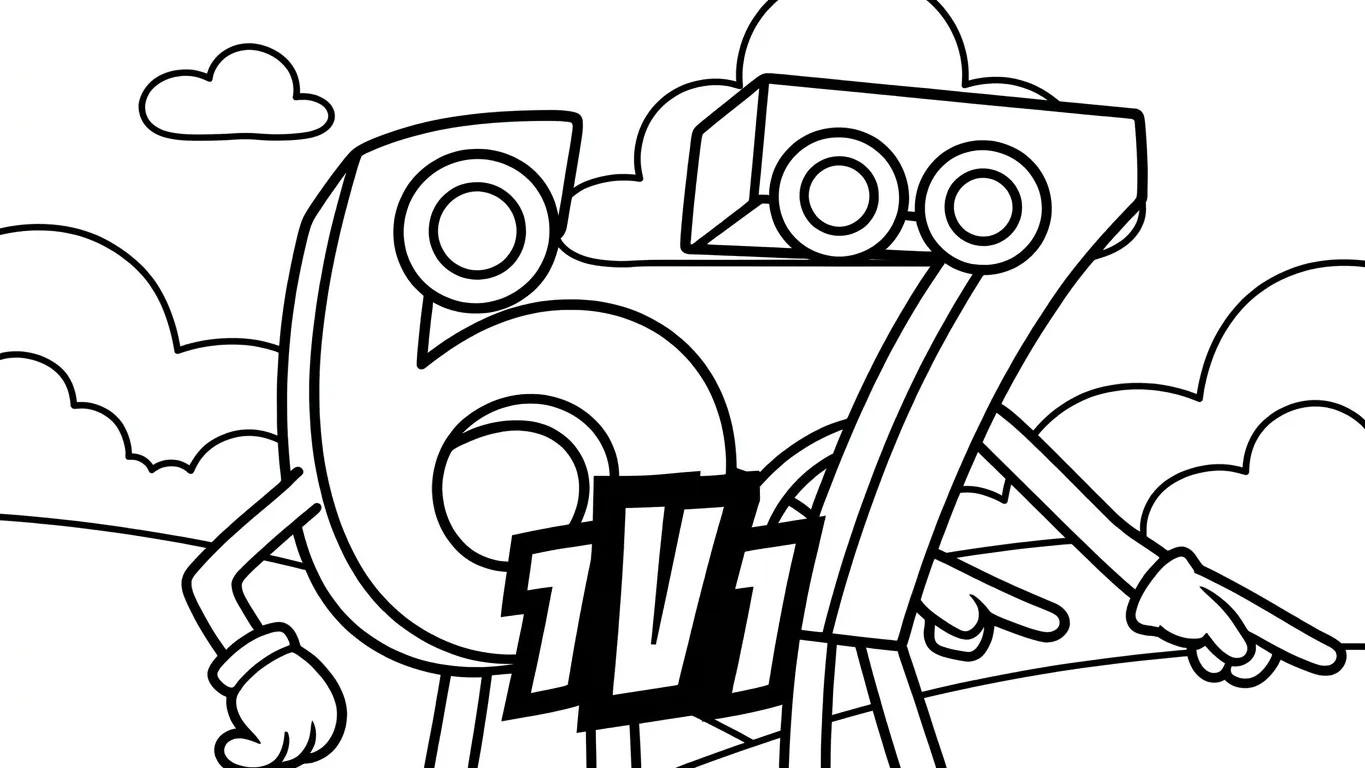 67 Brainrot Kawaii coloring pages to print