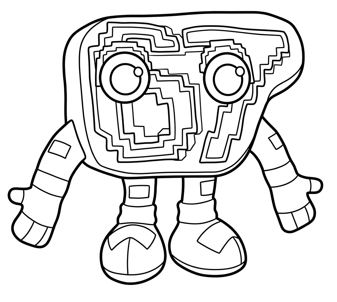 67 Brainrot Coloring page for a 3-year-old child 1