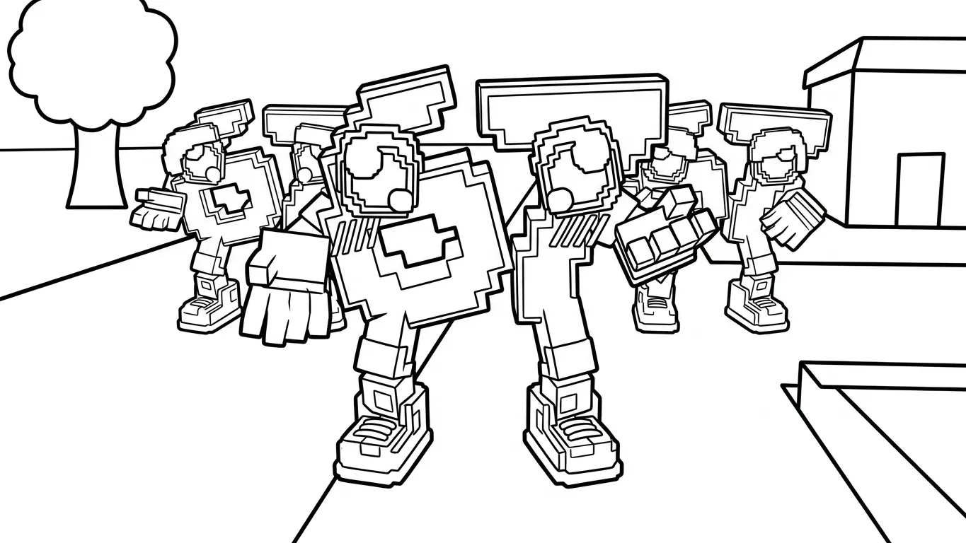 67 Brainrot Coloring page to print for kids 1