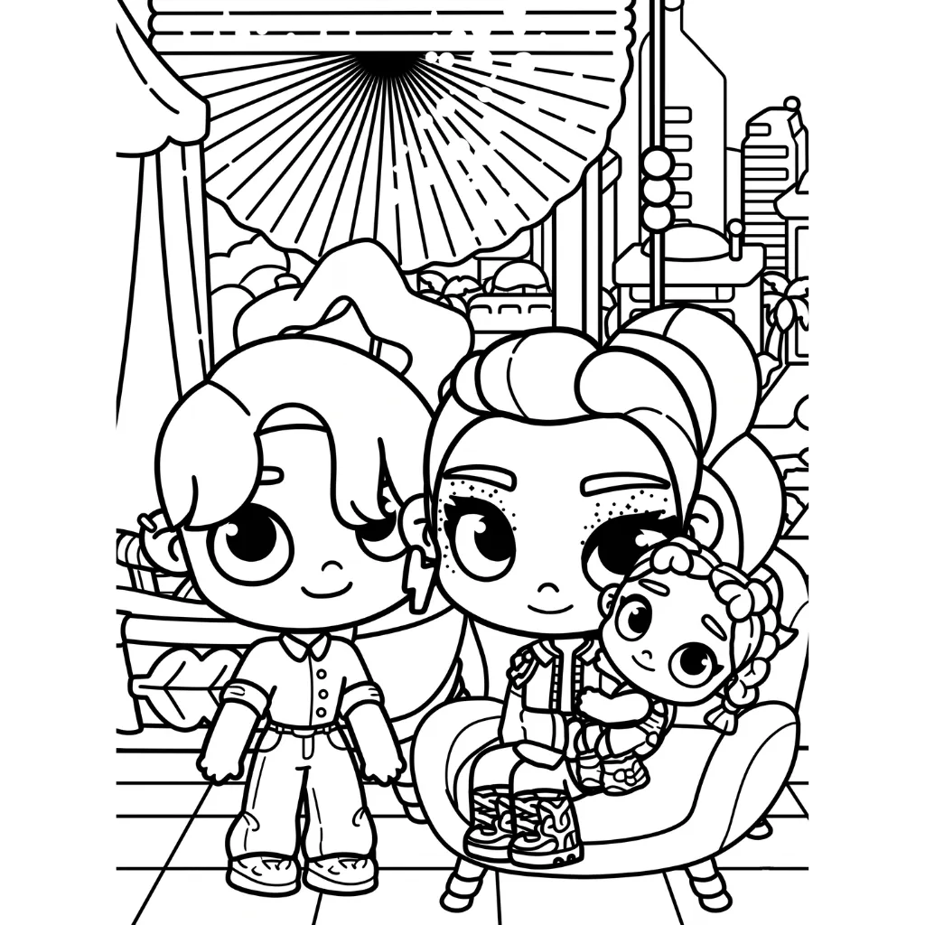 Avatar World 14 para colorear para imprimir para niño de 4 años