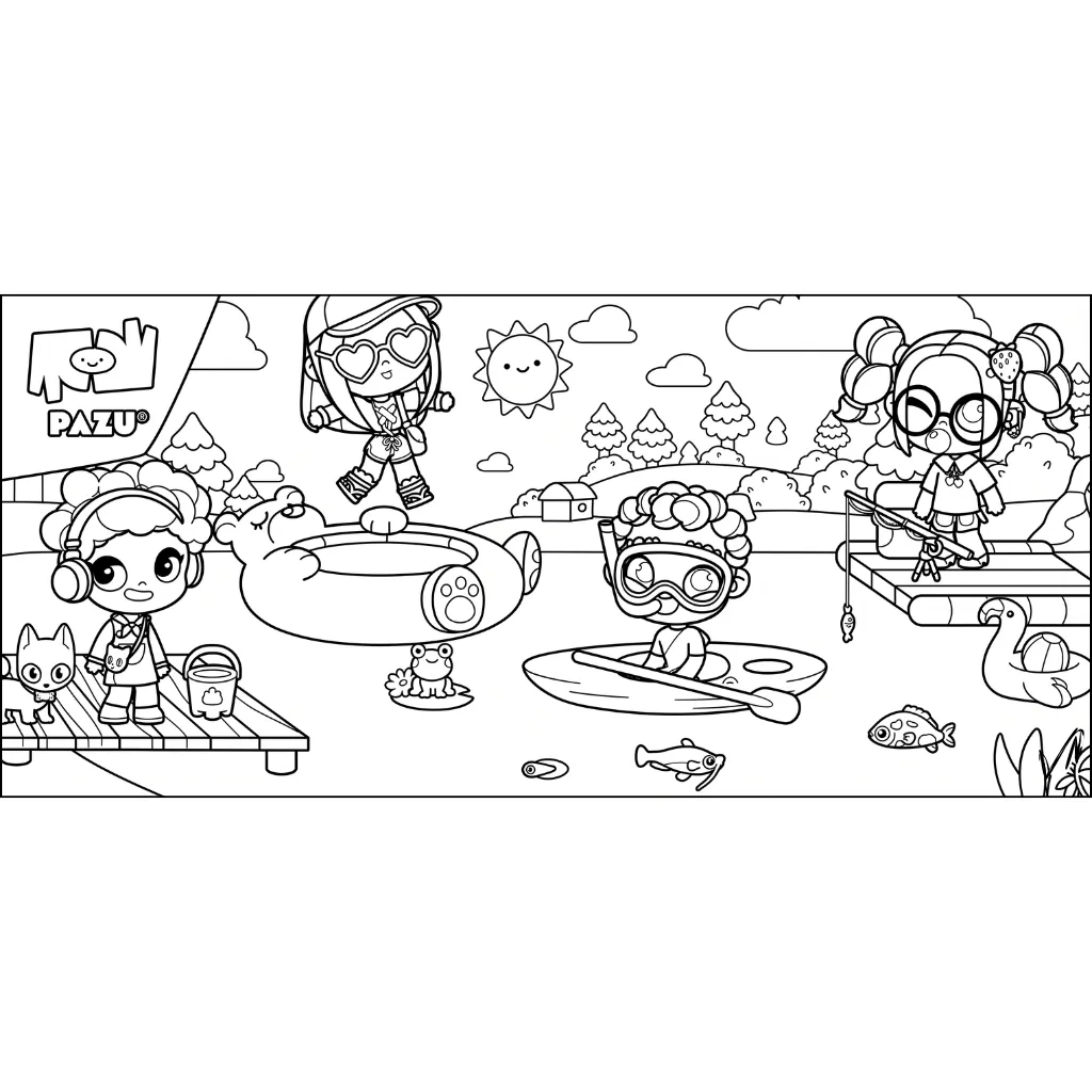 Avatar World 17 para colorear para niño de para imprimir