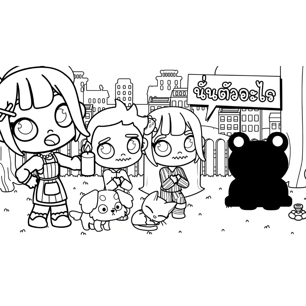 Avatar World 4 para colorear educativo para niño