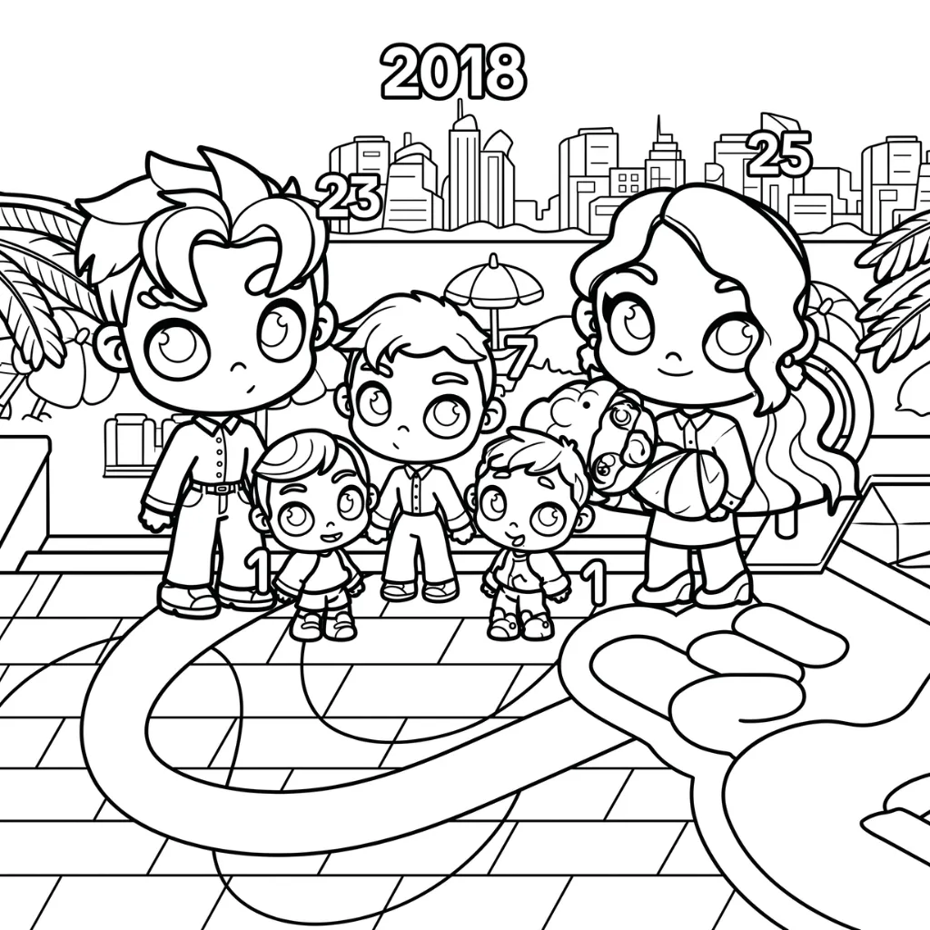 Avatar World 5 para colorear para imprimir para niño de 9 años