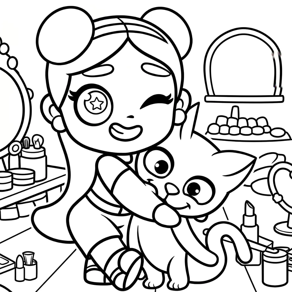 Avatar World 8 para colorear en línea