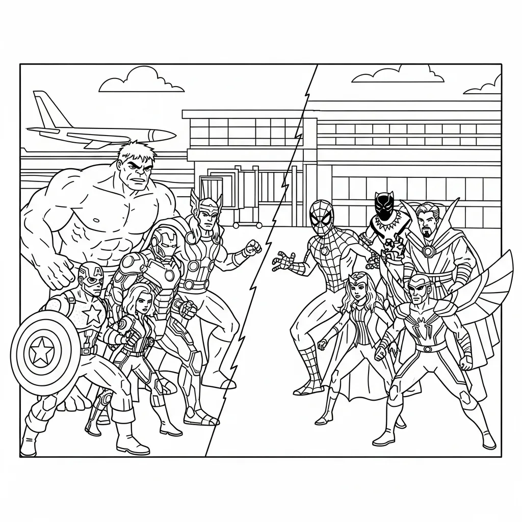 Avengers 3 para colorear para niño de 10 años
