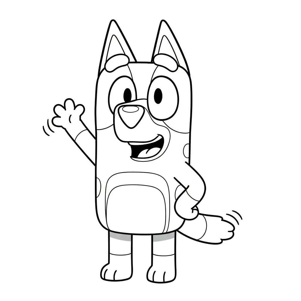imprimir Bluey Para Colorear para colorear