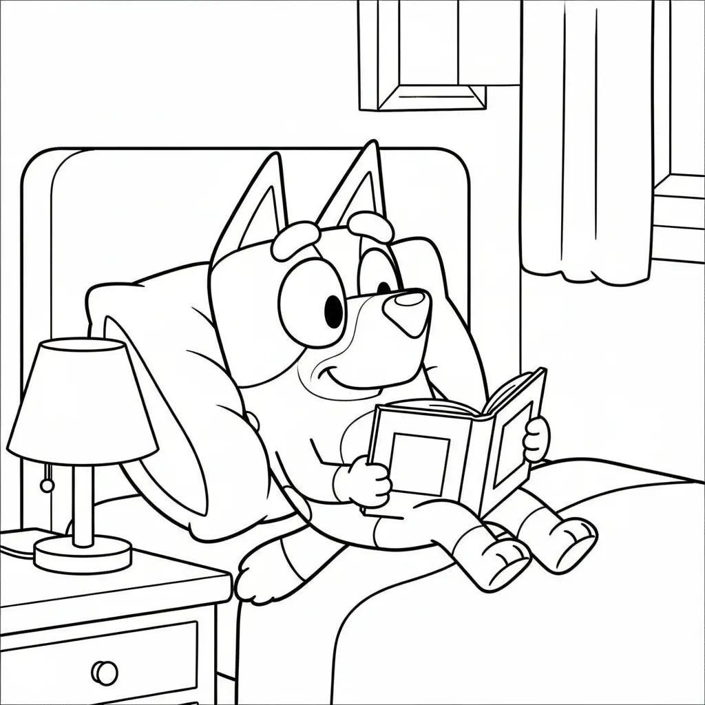 Bluey Para Colorear para colorear para imprimir gratis 1