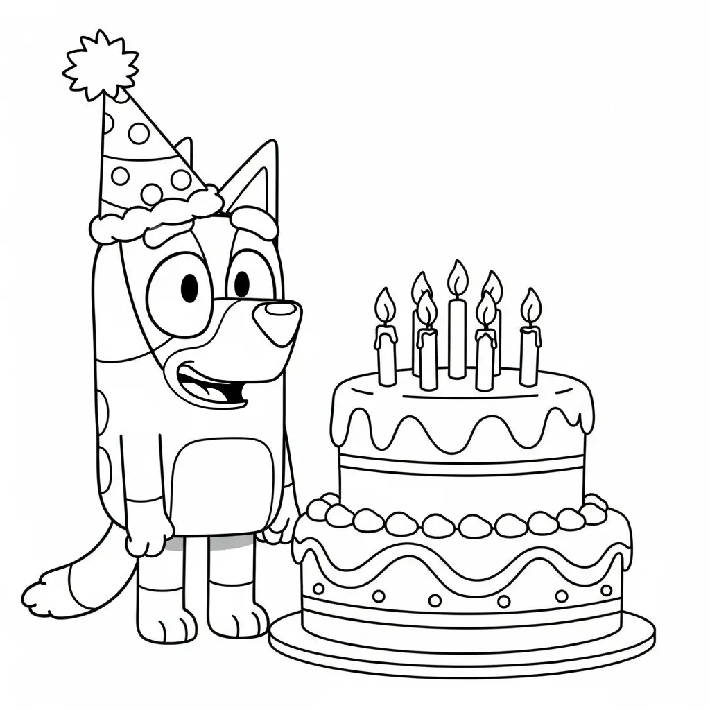 Bluey Para Colorear para colorear para imprimir para niños