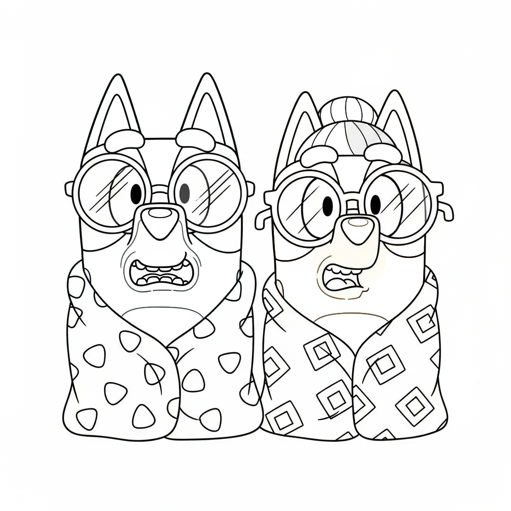 Bluey Para Colorear para colorear para imprimir a4