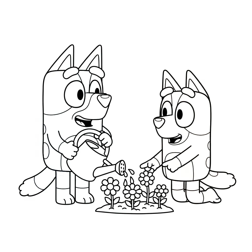 imagen para colorear Bluey Para Colorear niño