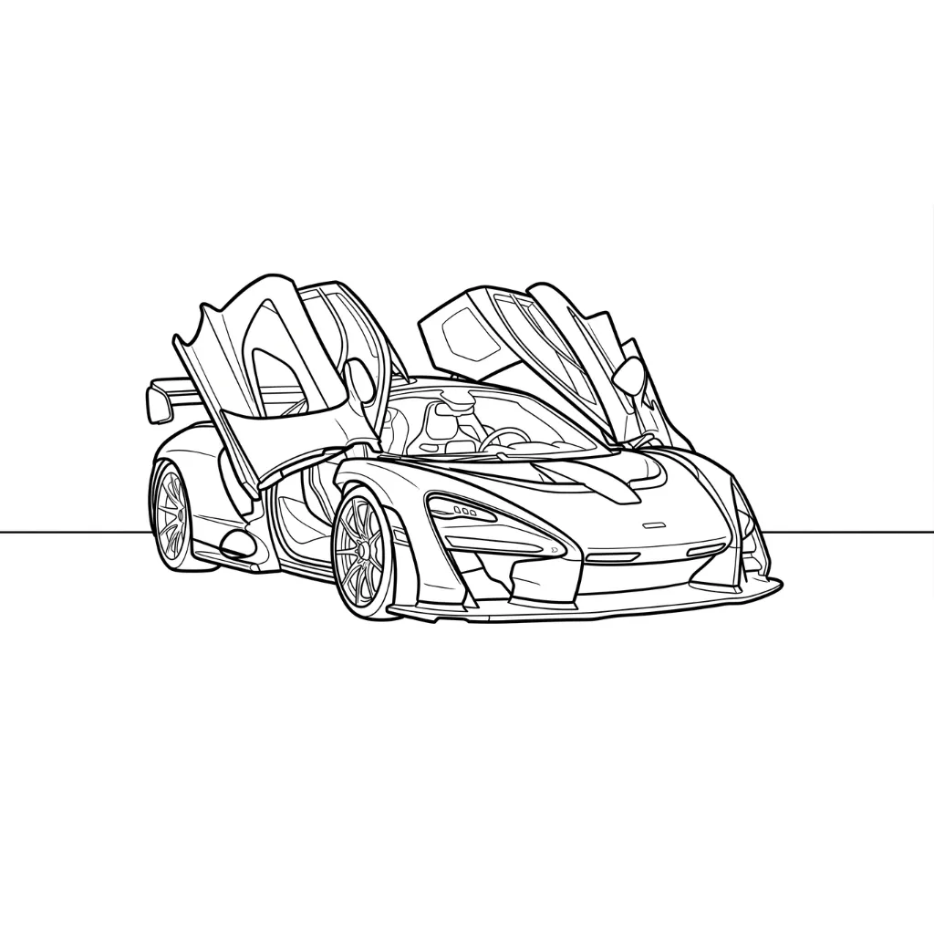 Carros 1 para colorear para imprimir para niño de 4 años
