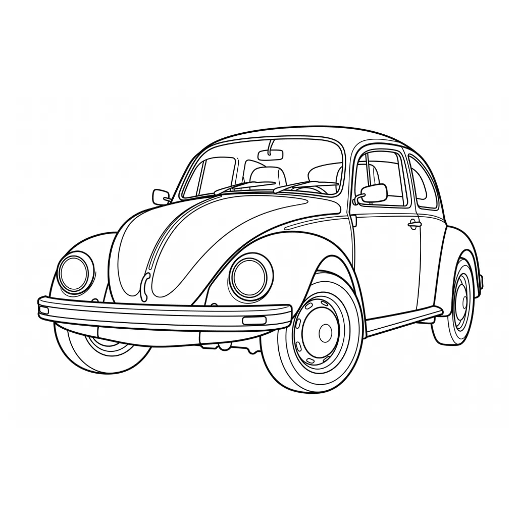 Carros 18 para colorear para imprimir kawaii
