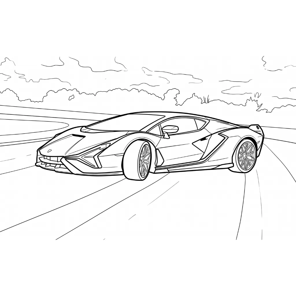 Carros 22 para colorear para niño