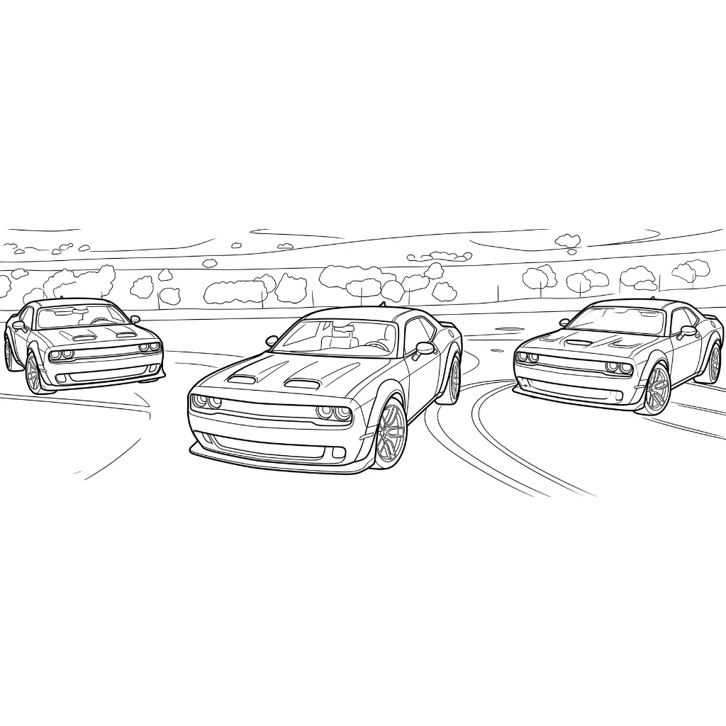 Carros 4 para colorear para niño para imprimir gratis