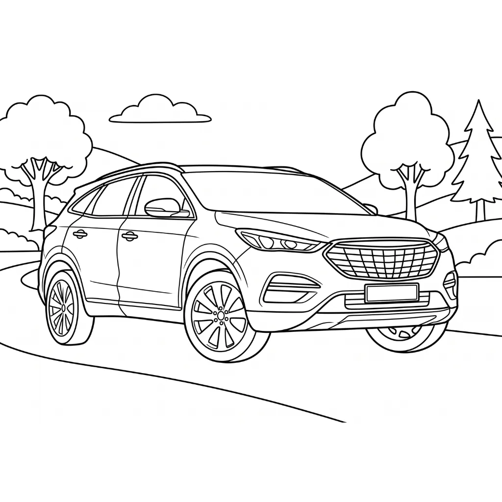 Carros 6 para colorear para niño de para imprimir