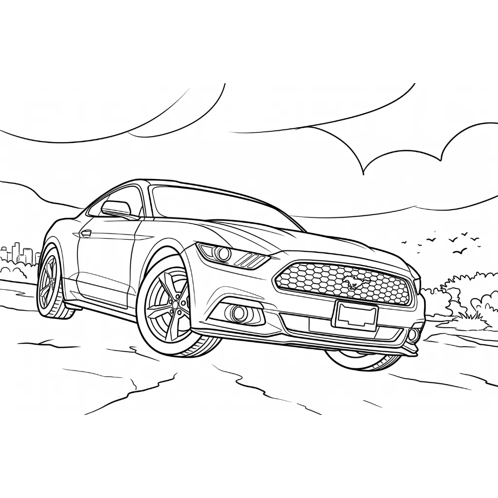 Carros 9 para colorear y dibujos