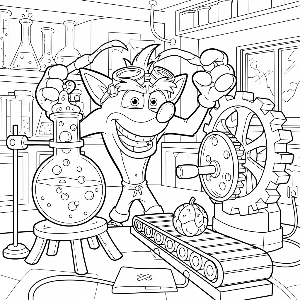 Crash Bandicoot 22 para colorear para imprimir gratis