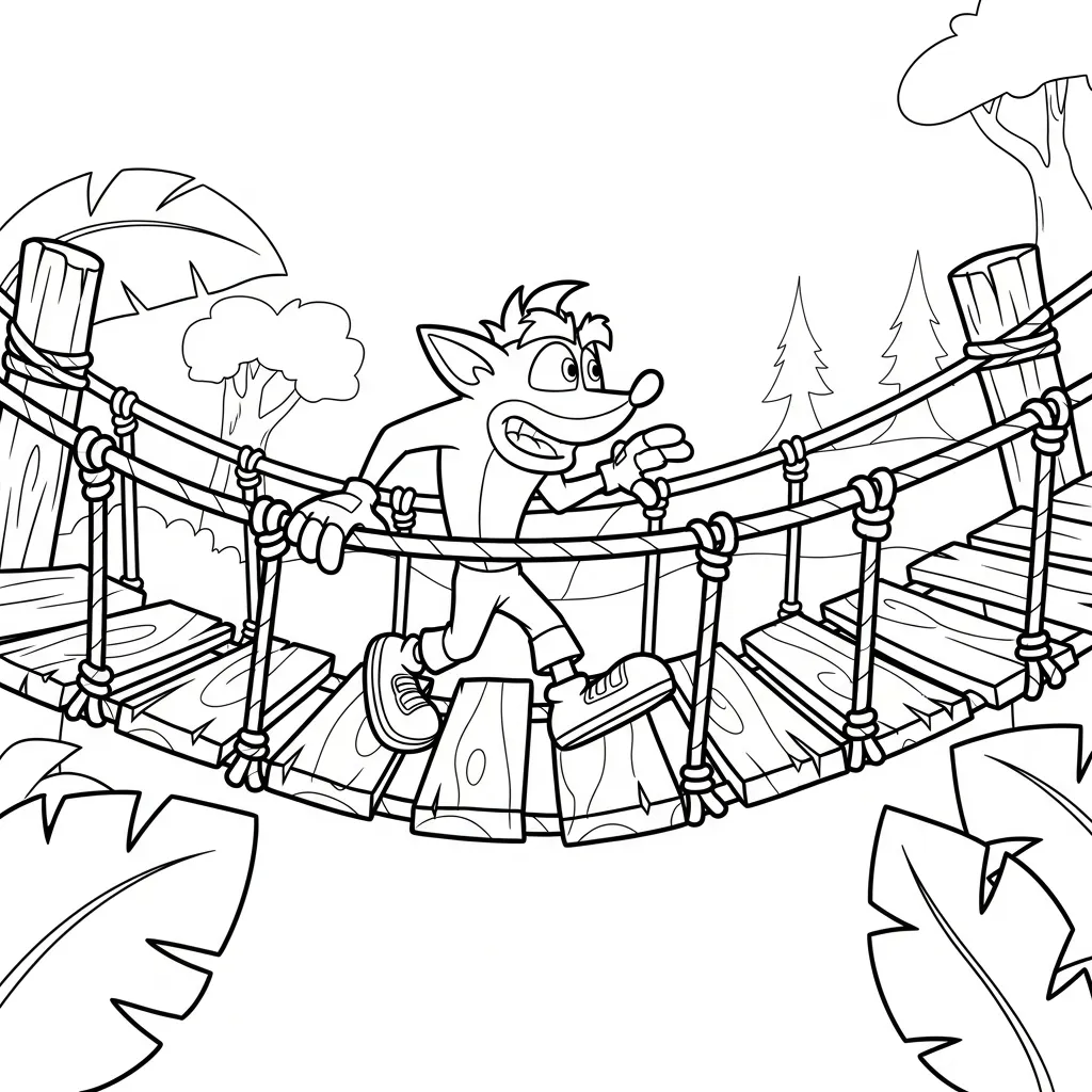 Crash Bandicoot 4 para colorear para niño de 8 años