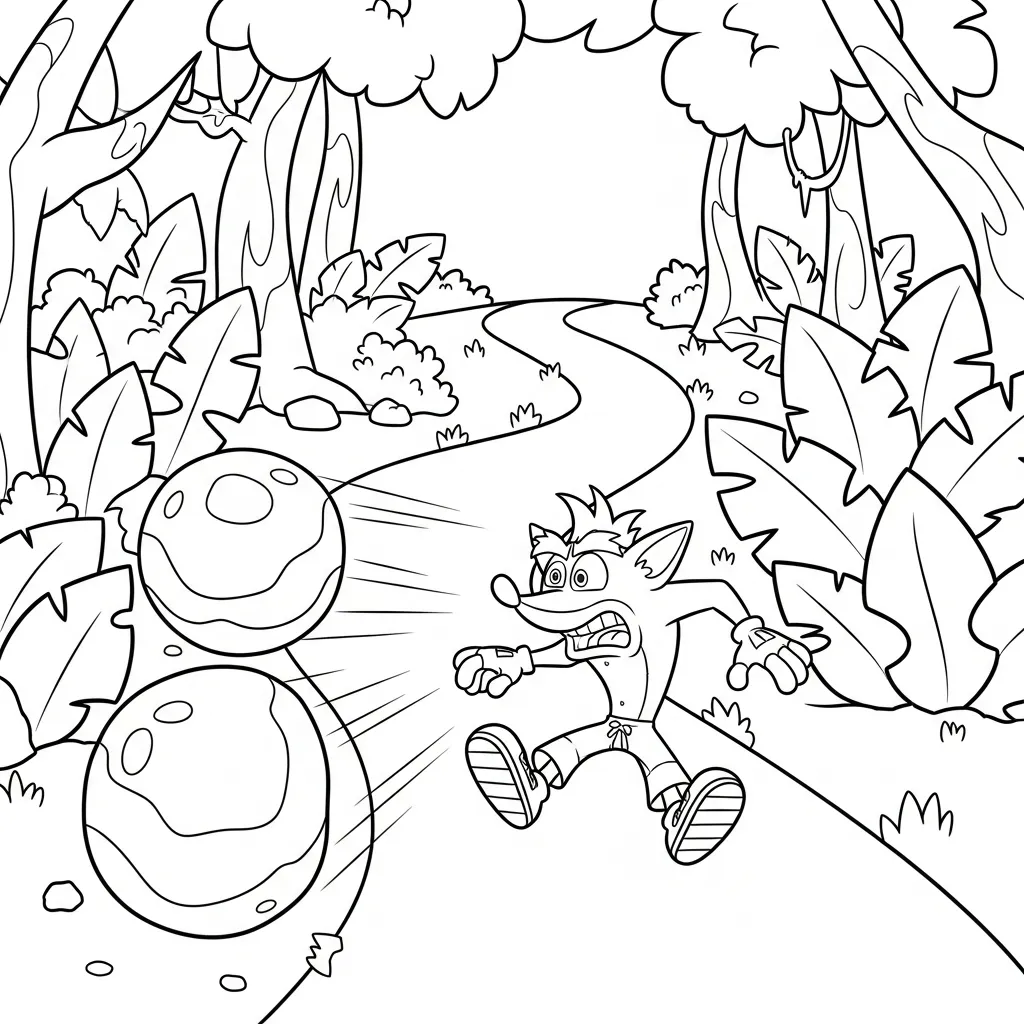 Crash Bandicoot 5 para colorear para imprimir pdf