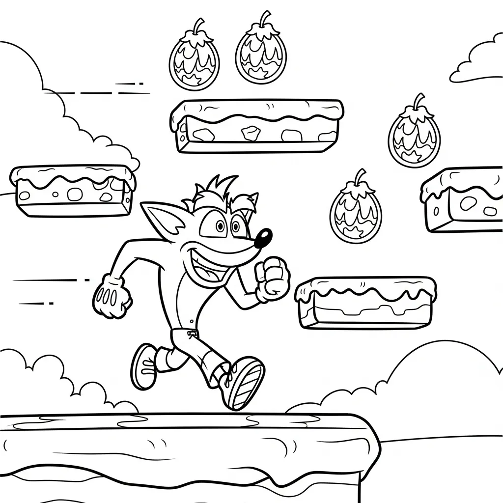 Crash Bandicoot 7 para dibujar en línea