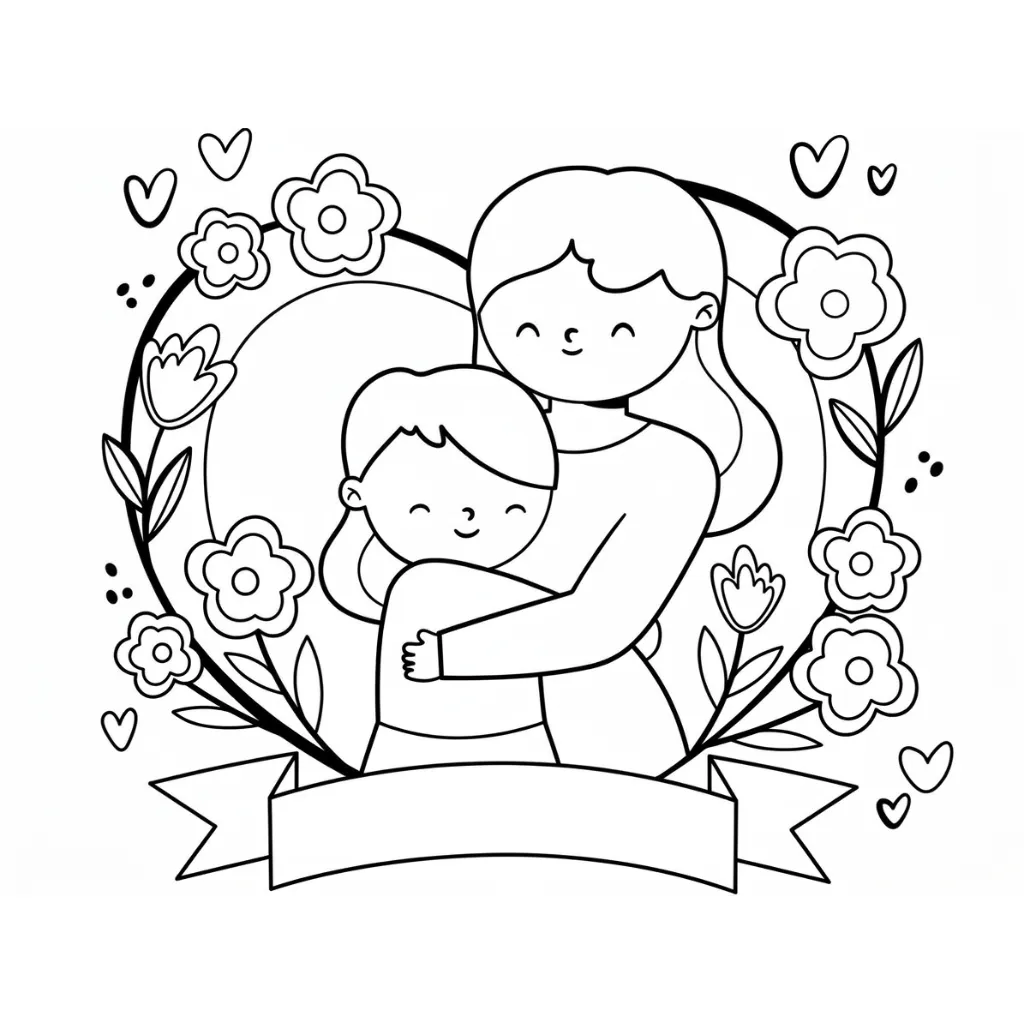 Mother's Day 3 coloring pages to print