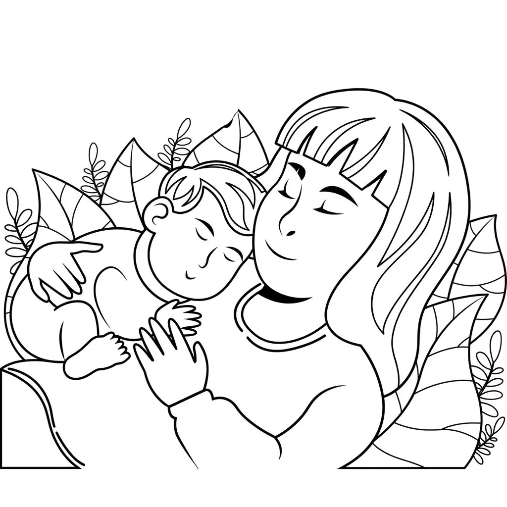 Mother's Day 6 coloring pages for boys to print for free
