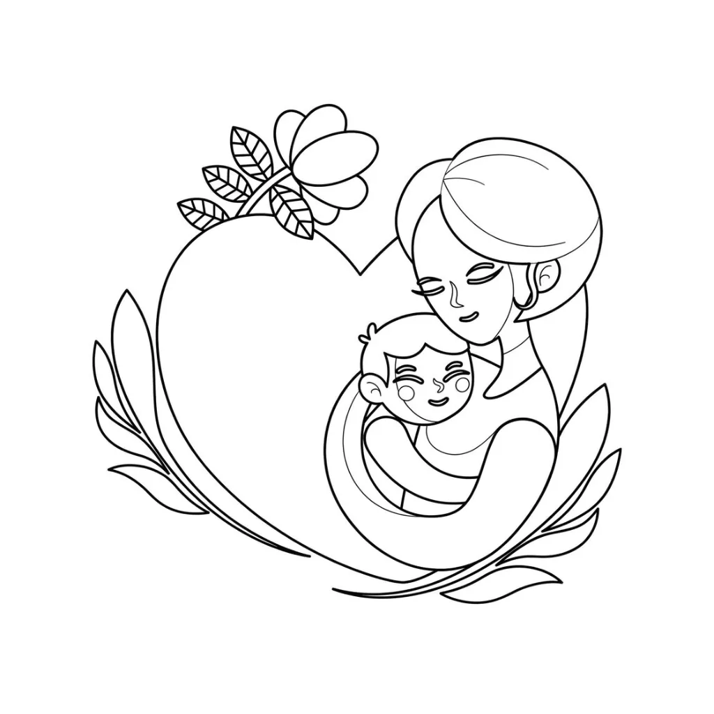 Mother's Day 8 coloring pages to print for free pdf