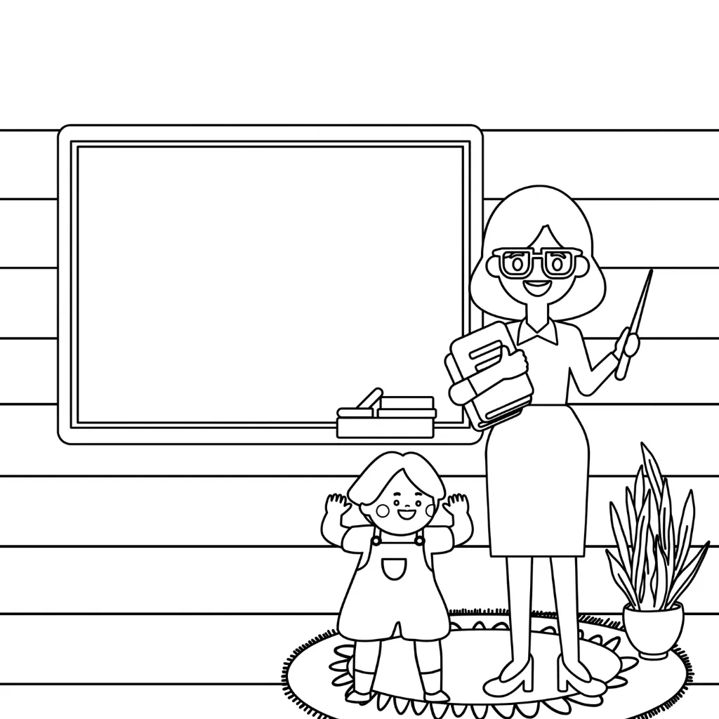 Dia Del Maestro 18 para colorear para niños para imprimir gratis
