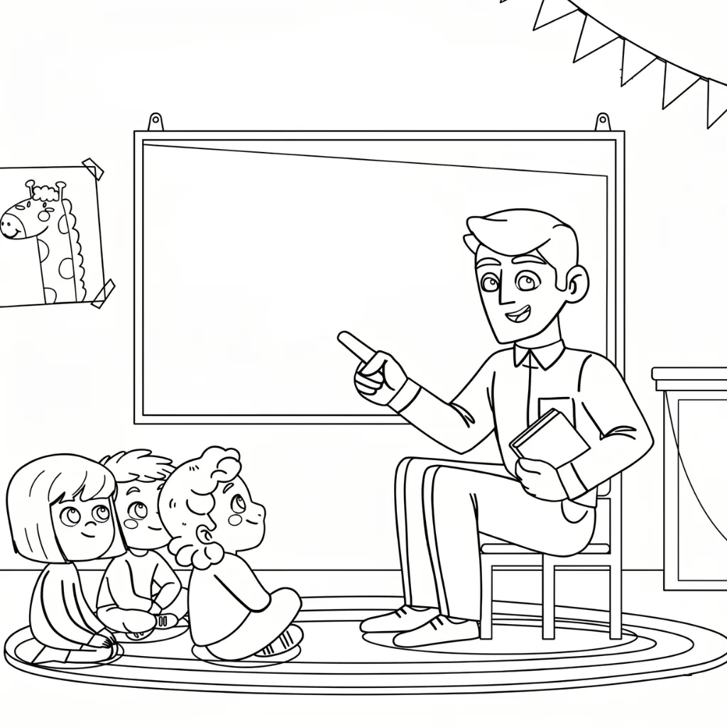 Dia Del Maestro 20 para colorear para niños