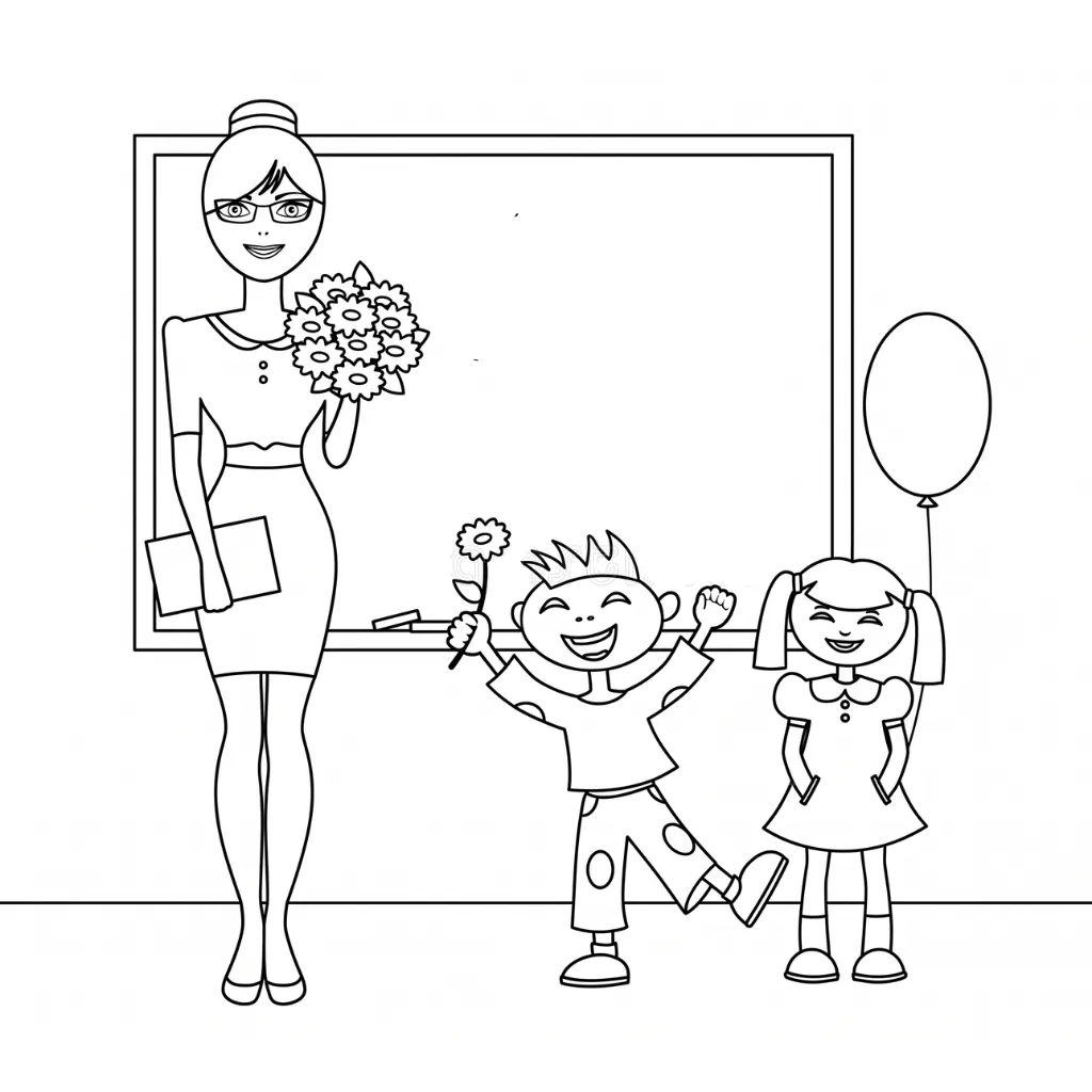 Dia Del Maestro 22 para colorear en línea para niño